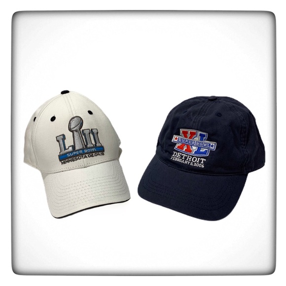 Super Bowl Hats Memorabilia Minnesota Michigan Collectible NWT Lot of 2 - Picture 1 of 8